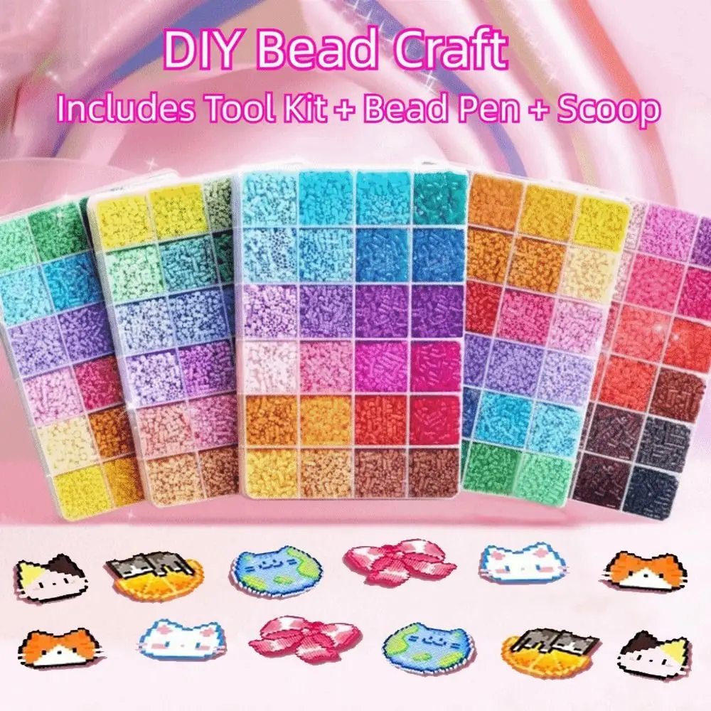 2.6mm 사이즈 펄러 하마 비즈 고품질 프리미엄 소형 빈 퓨즈 비즈 키트 3차원 48/72/96/120 색상 미니 비즈 키트