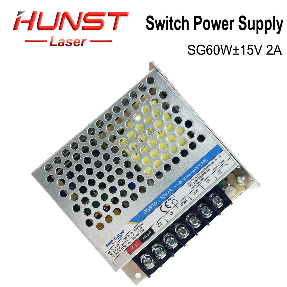 Hunst Sino-Galvo SG60W±15V2A 전원 공급 장치 15V 2A SG7110, RC1001, RC7110D 등에 적합합니다. ±15V 갈바노미터 스캐닝 헤드