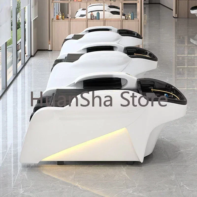 Wash Hair Salon Shampoo Chair Head Spa Massage Professional Hairdresser Shampoo Chair Stylist Cadeiras Beauty Furniture LJ50SC