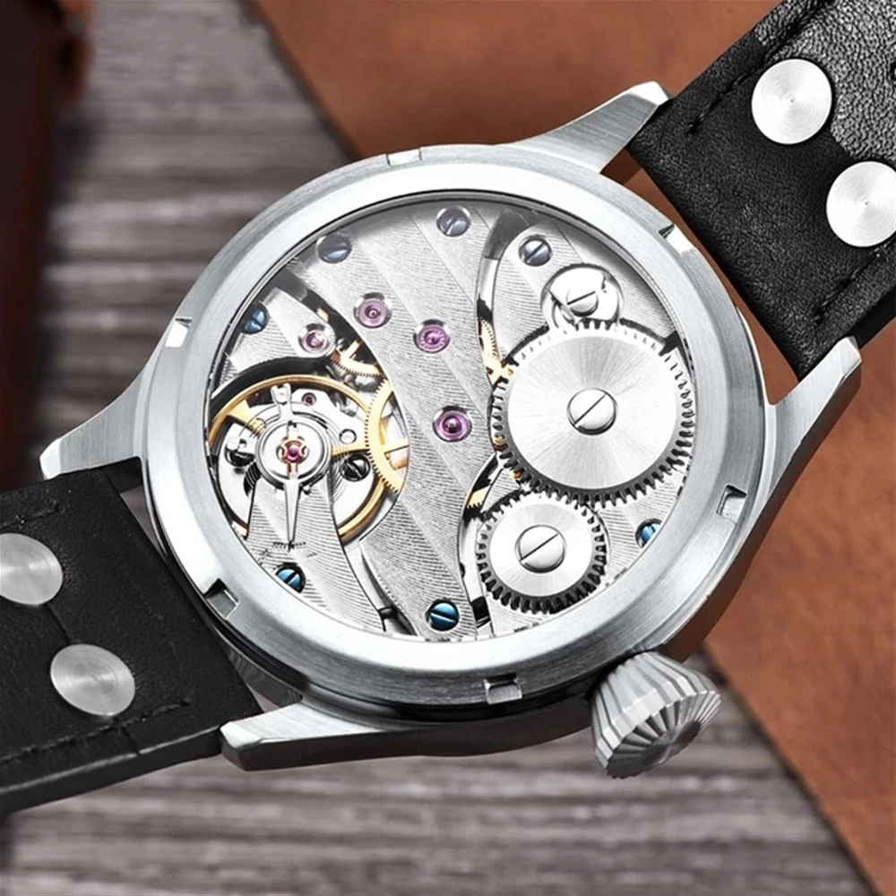 43mm  Men's Watch Seagull ST36 Manual Winding Mechanical Movement Sapphire Glass 316L Stainless Steel Case Fashion Luminous