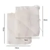 Food Grade Natural Tea Filter Portable Unbleached Sachet Bag Cotton Pouch Drawstring Bags Muslin Bag 6