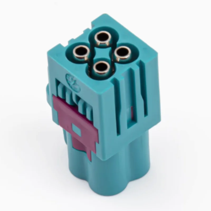 1PC MINI FAKRA car connector female 4 in 1 Z type water blue straight female Bluetooth GPS car use Automotive connector adapter