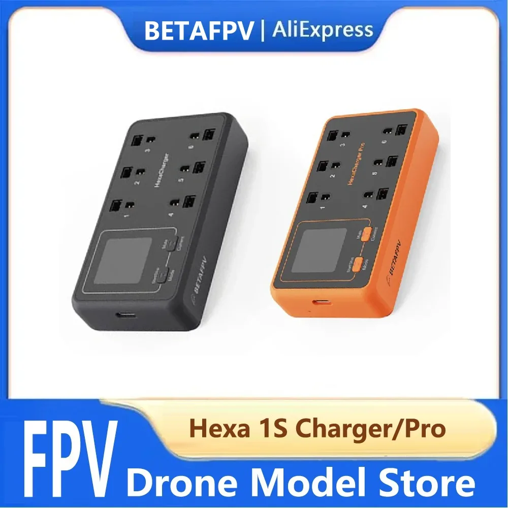 BETAFPV HexaCharger 1S 충전기 BT2.0/PH2.0 1S LiPo LiHV 배터리용 Tiny Whoop FPV 레이싱 드론