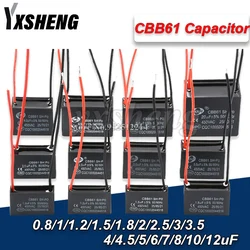 High-Performance Ceiling Fan and Exhaust Motor Start Capacitor, 450V, Various UF Options - 450V3.5UF