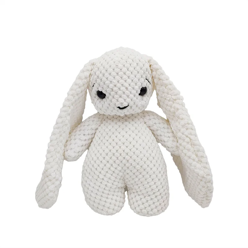 

handmade Long Ear Fat Rabbit crochet Bear wool doll wool animal stuffed plush toy baby soothing Newborn Photography Props