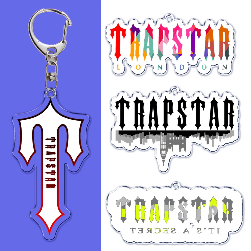 FashionTrapstarAcrylicKeychainLetterKeyChainsforMenWomen