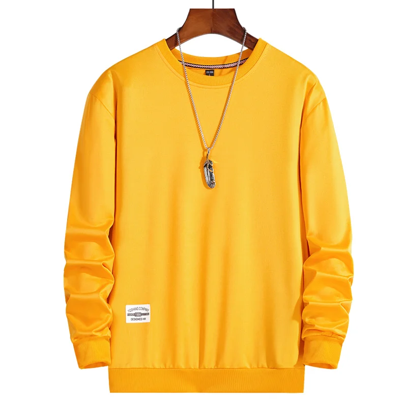 Fashion O-Neck Solid Color All-match Sweatshirt Men's Clothing 2024 Spring New Oversized Casual Tops Loose Korean Sweatshirts