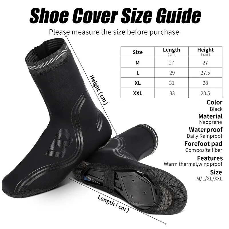 WEST BIKING Cycling Boots Shoes Cover Winter Warm Motorcycle Thermal Hiking Shoes Protector Windproof Waterproof Thick Overshoes