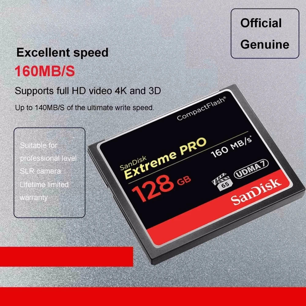 Sandisk Memory Card Extreme PRO CF Card 32GB 64GB 128GB 256GB