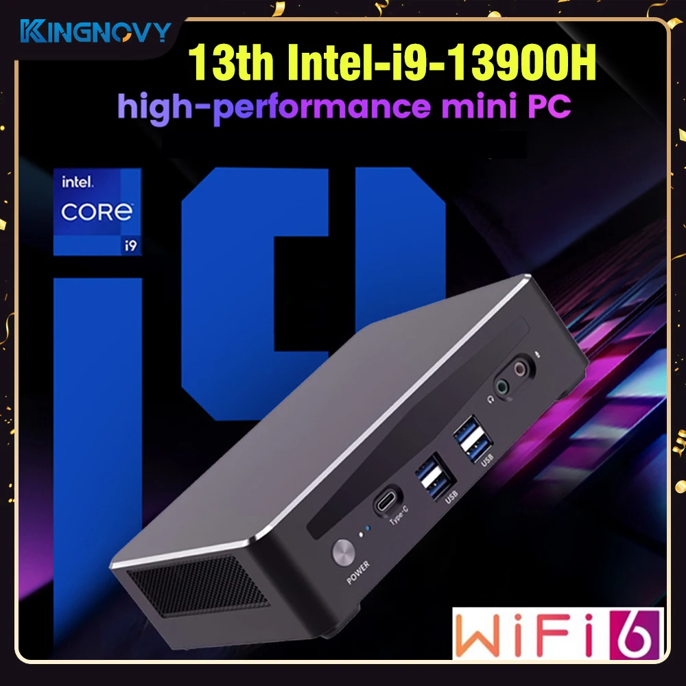 Gaming Mini PC 13th Gen Intel i9 13900H i7 13700H 2*DDR5 2*PCIE4.0 Dual  2.5G LAN NUC Desktop Computer Host HTPC 4x4K UHD WiFi6