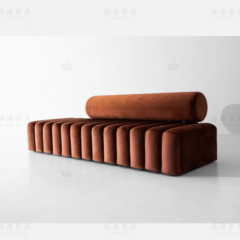 

Nordic Fabric Sofa Stool Cloakroom Model Room Clothing Store Light Luxury Shoe Changing Stool Bedroom Bed End Stool Bench