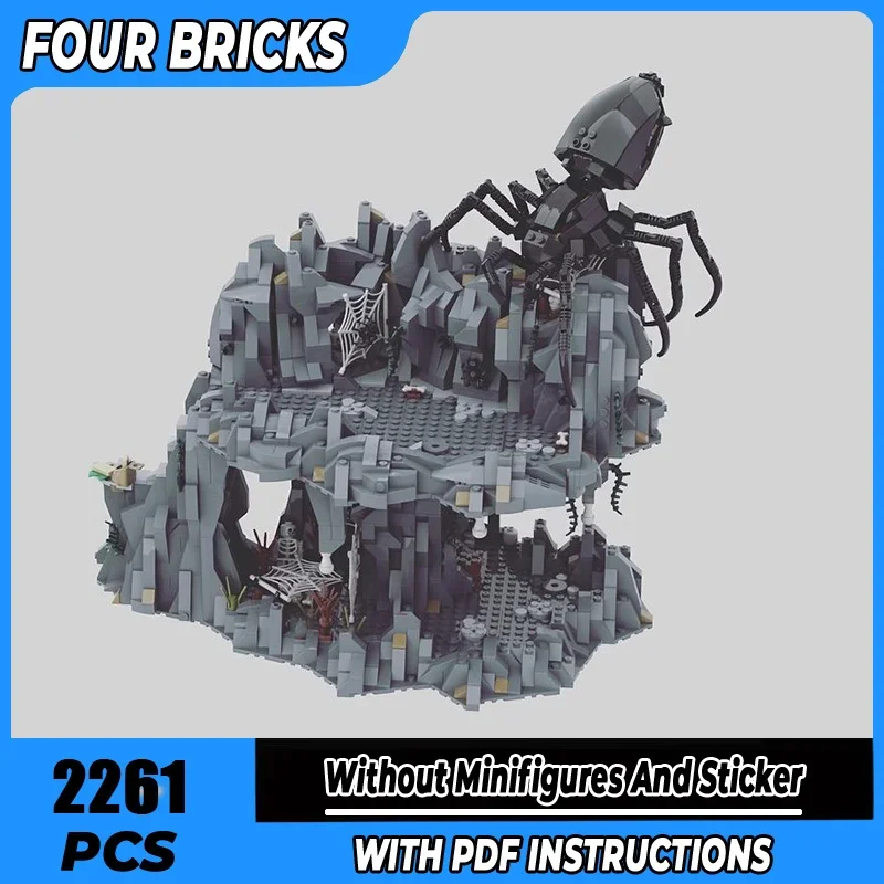 

Technology Bricks Moc Building Blocks Magical Rings Movie Scene Lob Lair Model DIY Assembly Street View Toys Child Gifts