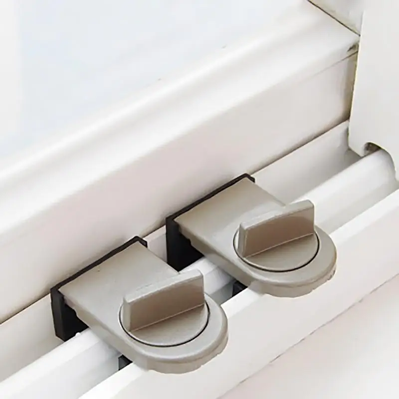 Adjustable Security Lock Window Door Sliding Sash Stopper Aluminum Alloy Children Safety Lock Anti-Theft Stopper Baby Safet