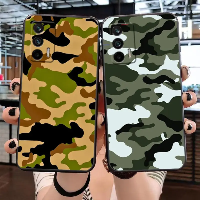 Custodia Per Realme Gt 2 Pro Master Narzo 50 50I 50A 5G C35 C33 C31 C30 C30S C21 C21Y C20 C15 Custodia Camouflage Pattern Camo Military