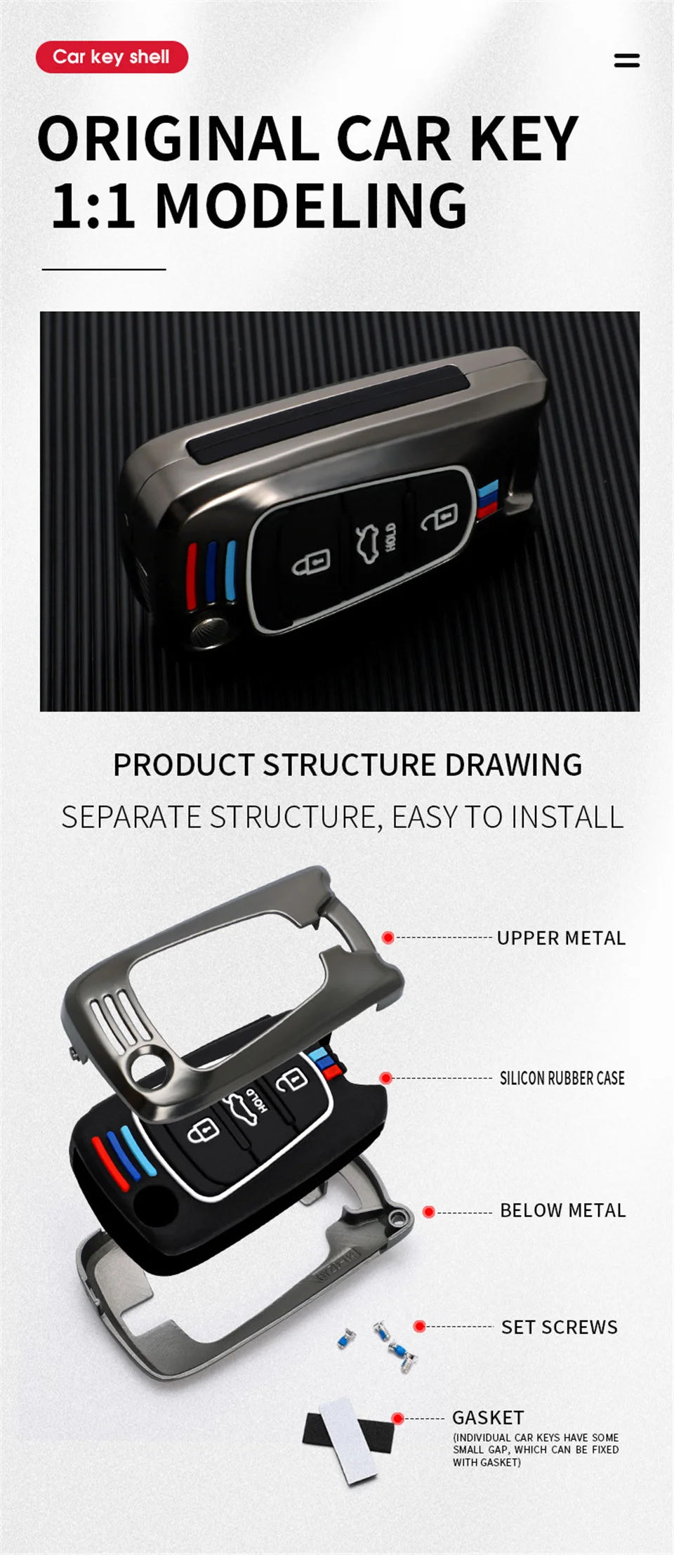 Custodia cover per chiave telecomando Per Hyundai Car Key Case Cover I20 I30 Ix20 Ix35 Elantra Accent per Kia Sportage Rio 3 Soul Optima Ceed Pro K5 K2 Pride 11 Custodia cover per chiave telecomando Per Hyundai Car Key Case Cover I20 I30 Ix20 Ix35 Elantra Accent per Kia Sportage Rio 3 Soul Optima Ceed Pro K5 K2 Pride - S45b6452801b74fa19ce640771ebc5e23K