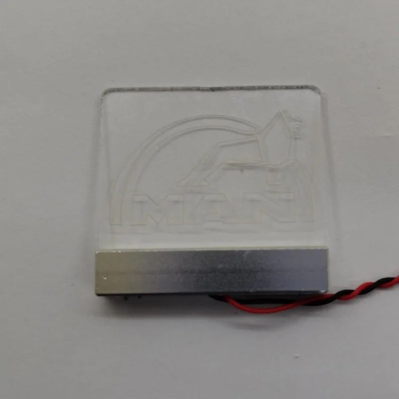 For 1/14 TAMIYA Truck Acrylic Man Logo LED Light Lamp Remote Control Tractor MAN 540 56325 TGX Tamiya LESU Upgrade Parts 3