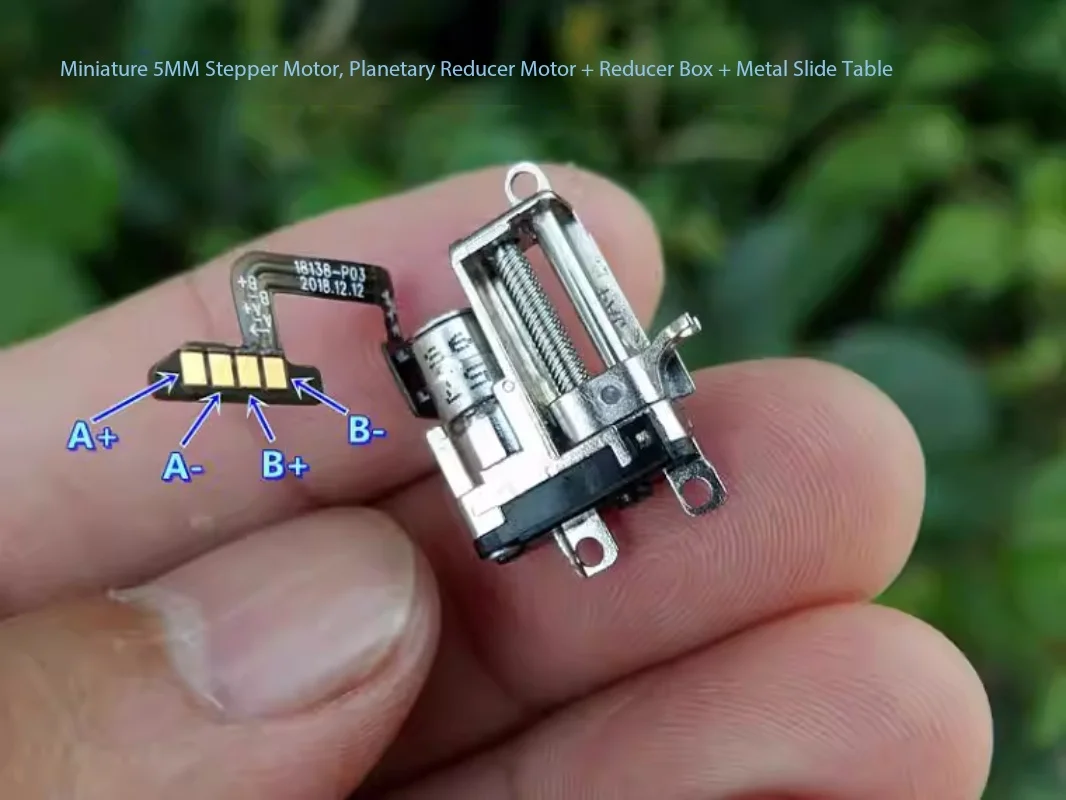 2pcs 2상 4선 마이크로 5MM 스테퍼 모터 모든 금속 기어 유성 감속기 모터 금속 슬라이딩 테이블 정밀 리프팅 모터