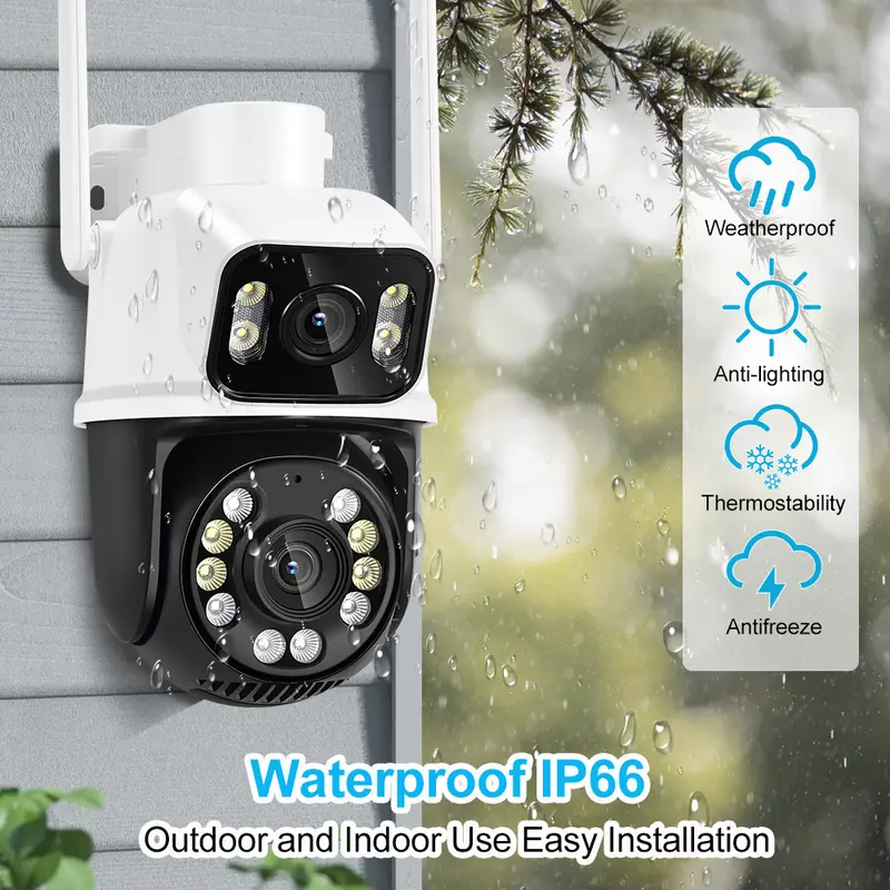 8MP 4K Wifi Camera PTZ Dual Screen AI Human Detection Auto Tracking Outdoor ONVIF CCTV Security Surveillance Camera ICSee - Image 6