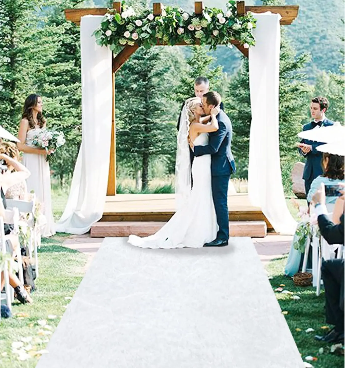 White Running Track Graduation Party Carpet Anti Slip Wedding Indoor and Outdoor Corridor White Carpet