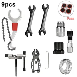 Professional Bike Repair Tool Kit with Cassette Remover and Chain Breaker (9pcs)