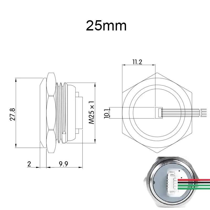 ตัวเลือกสินค้า ปุ่มสวิตช์ LED ปรับแต่งได้ กันน้ำ สำหรับ DIY