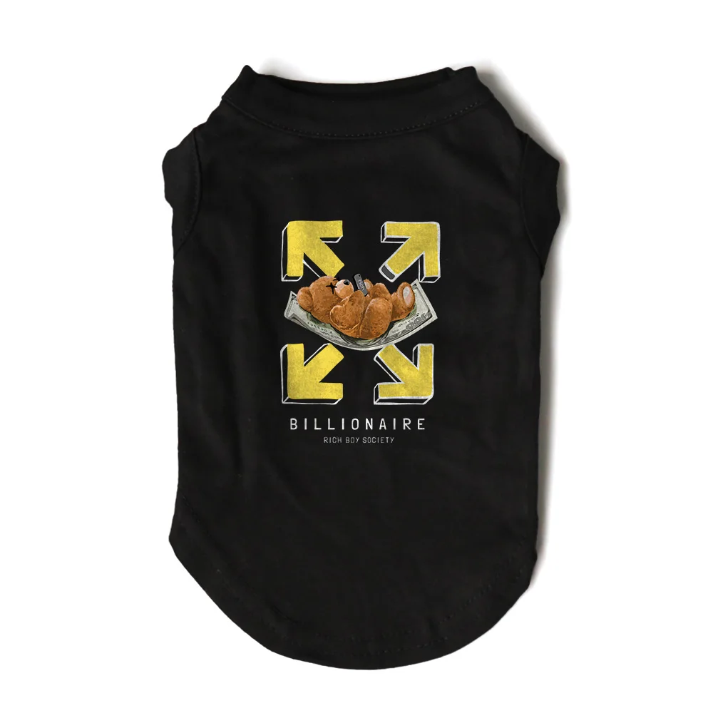 T-shirt pour chien imprimé Ourson Billionaire - 2025 - Vêtement et accessoires pour chiens - Doglovedesign