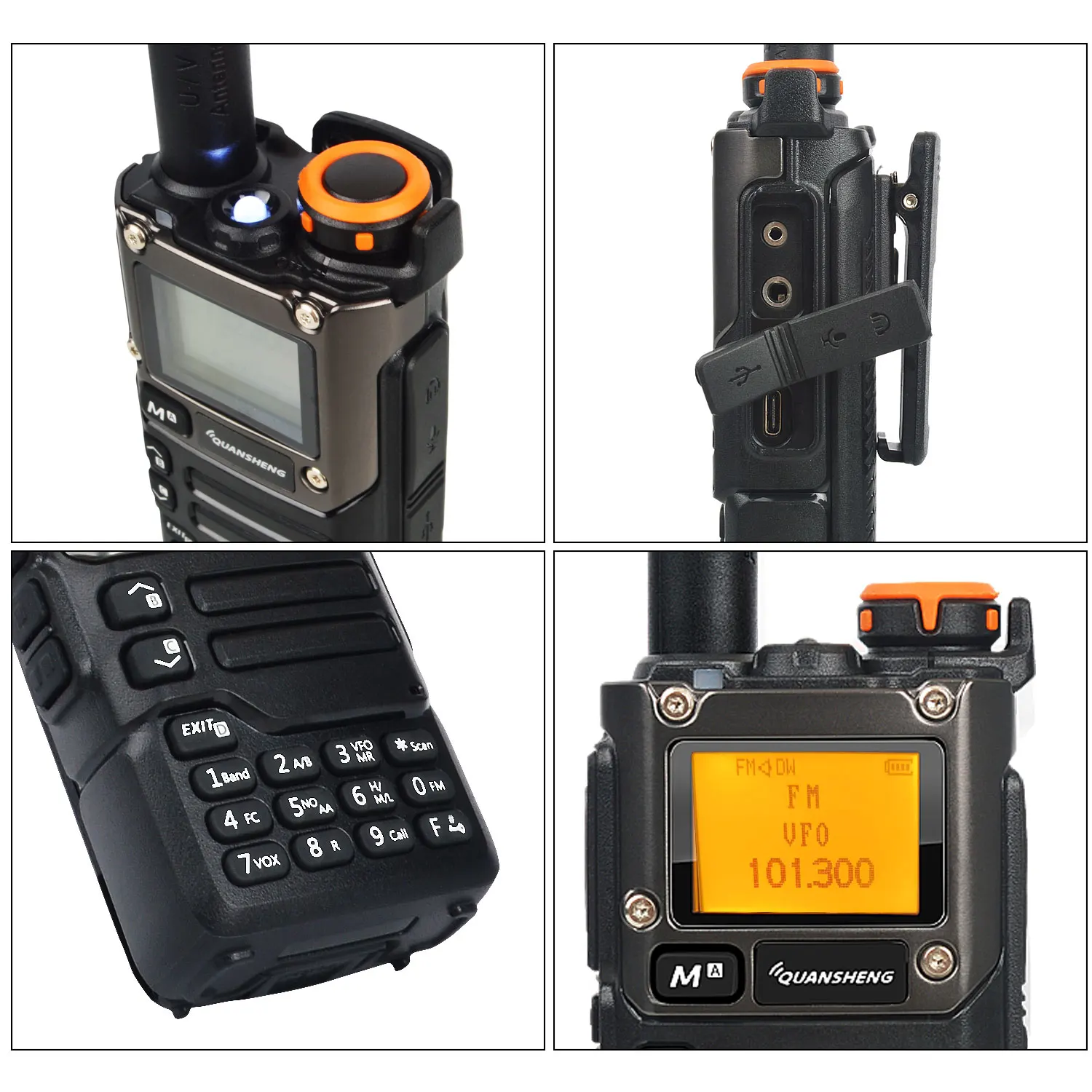 Quansheng Walkie Talkie Air Band 50-600MHz HF RX UV-K5(8) 136-600MHz UHF VHF TX FM Scrambler NoAA Frequency Scan Copy DTMF Radio 3
