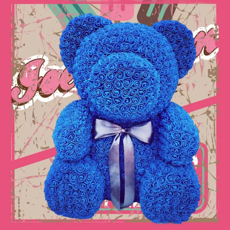 Regalo Di San Valentino 25Cm Orsacchiotto Rosa Da Fiori Orso Con Fiori Rosa Rossa Orso Matrimonio Compleanno Regalo Di Natale