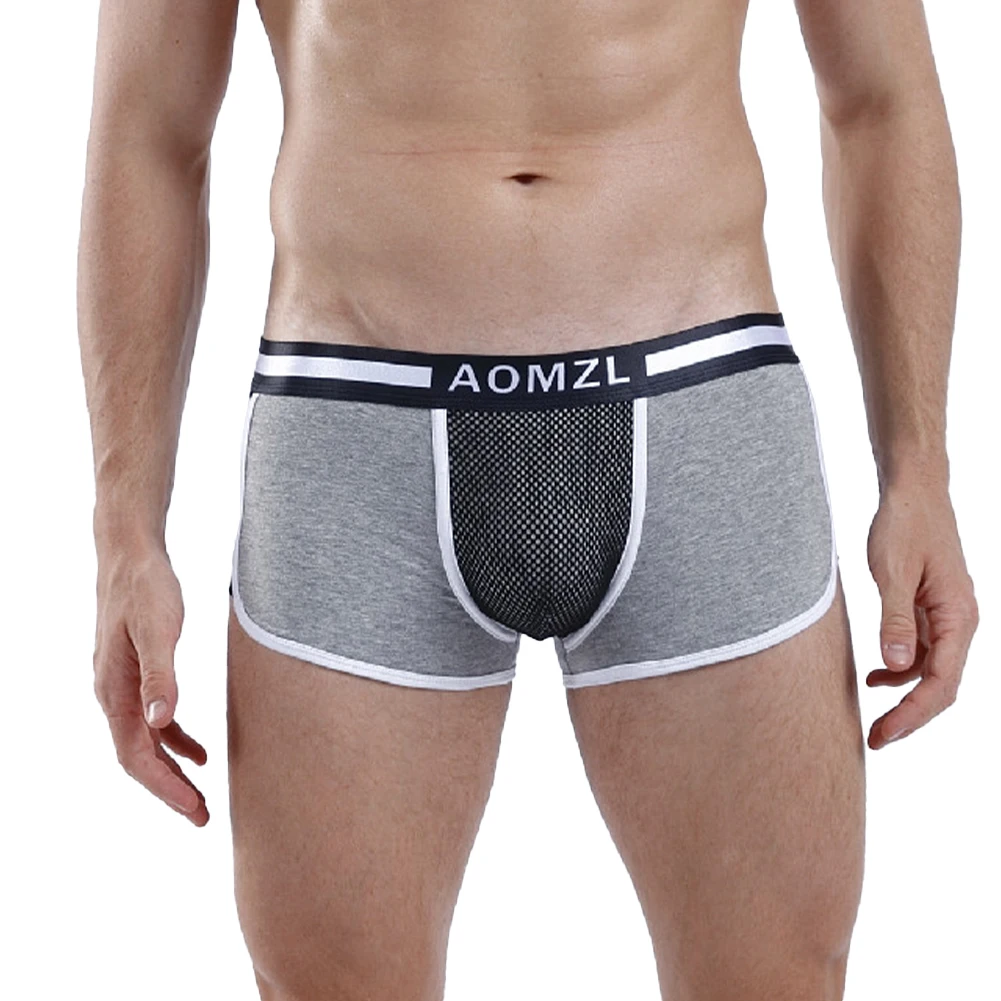 

Mens Sexy Underpants Low Waist Briefs Mesh U Pouch Boxers Sheer Shorts Underwear Boxer Homme Breathable Comfortable Panties