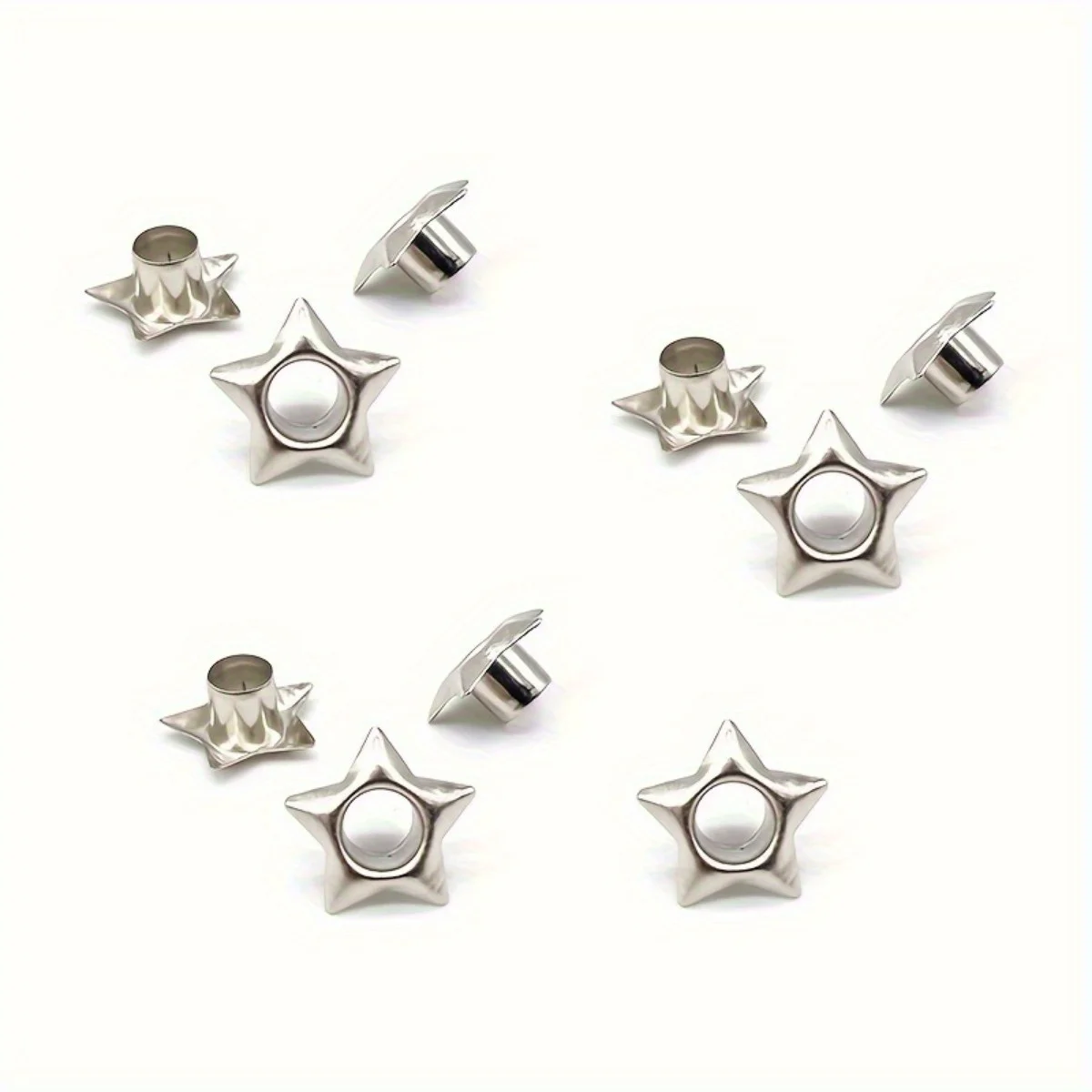 Star-shaped Eyelets 5mm Metal Grommets Rings Punch Installer Kit Leather Craft Scrapbook Clothes Shoes Sewing Accessory 20PCS eyelet grommet ring eyelet grommet ring kit grommet eyelet kit