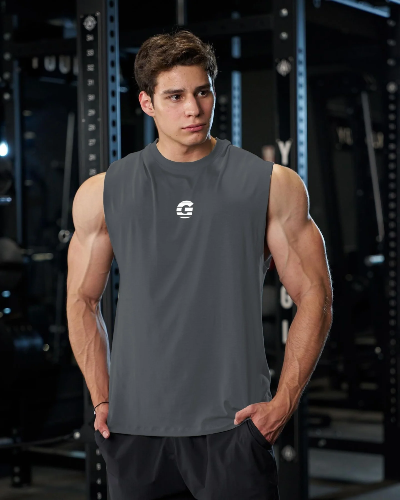 Summer Men's Sleeveless Gym Vest Bodybuilding Fashion Basketball Jersey Vest Breathable Mesh Sports Undershirt Running Tees
