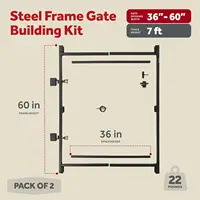 Build Kit, Adjustable 60""-96"" Lockable 2 Way Gate (2 Pack) With Building Kit, 36""-60"" (2 Pack) 2