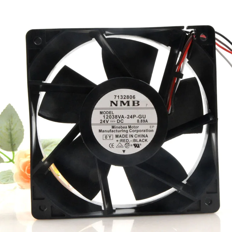 New Cooling Fan Original For NMB 12038VA-24P-GU 12038 24V 0.89A Inverter Cooling Fan 12CM new original afc1212de 12038 12v 1 6a 12cm violent wind volume temperature control pwm cooling fan