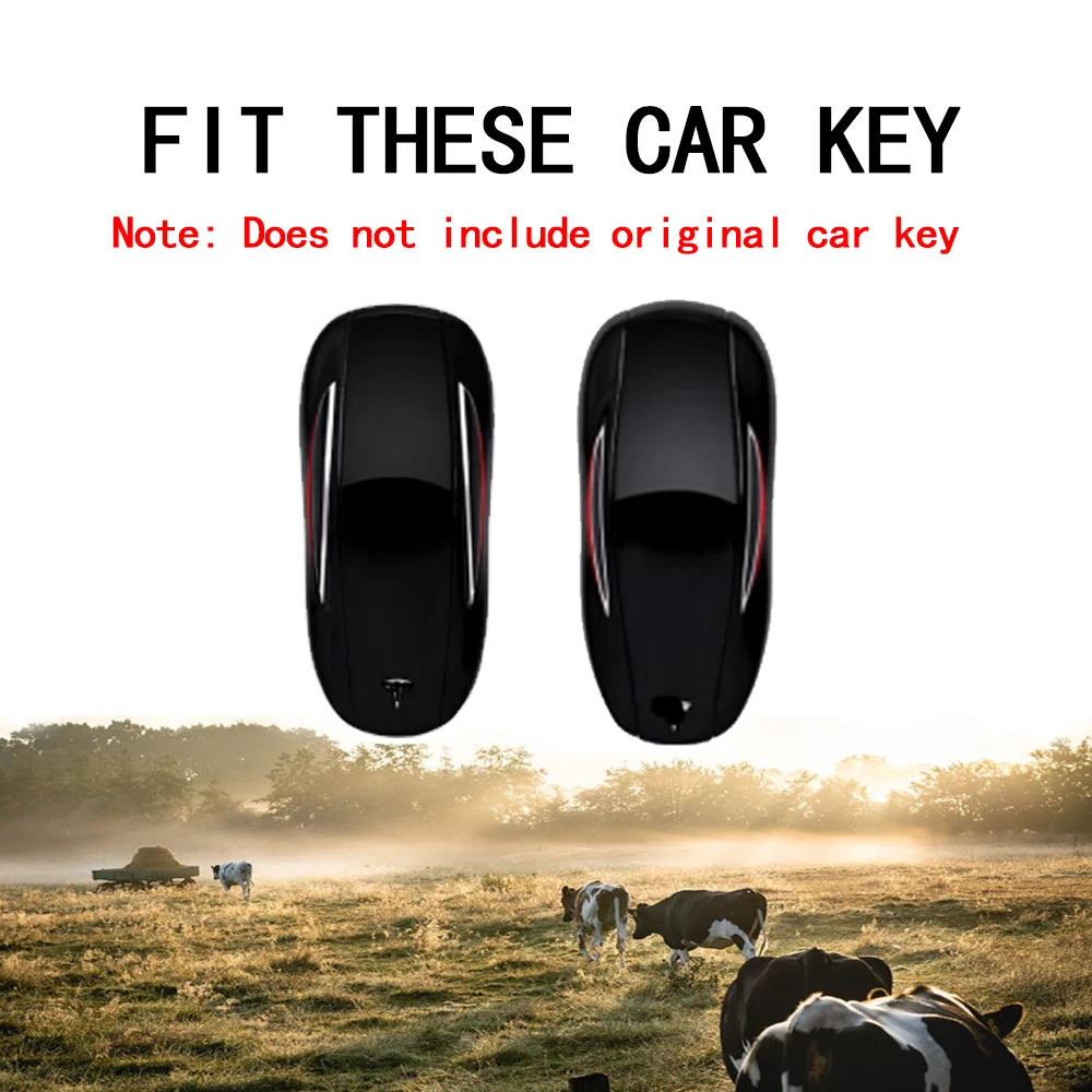 Car Key Case Cover Holder For Tesla Model 3 Model S Y X Protector Keychain