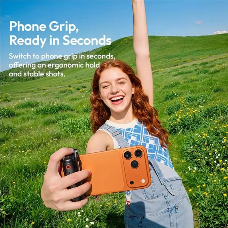 Mini selfie stick statief met licht en telefoonhouder_voghion.com