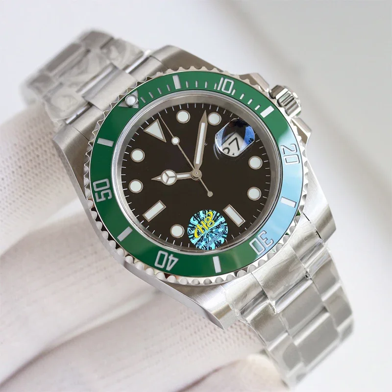 

Top Selling Luxury Men's Automatic Mechanical Watch Business Parties Fashion Black Blue Green Ceramic Bezel Sapphire Glass