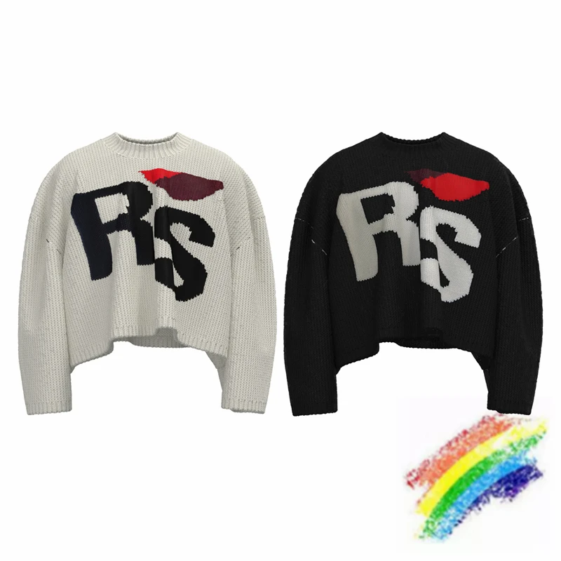 

Oversize RAF SIMONS Sweater Men Women Sweaters Sleeve Knit Sweatshirts