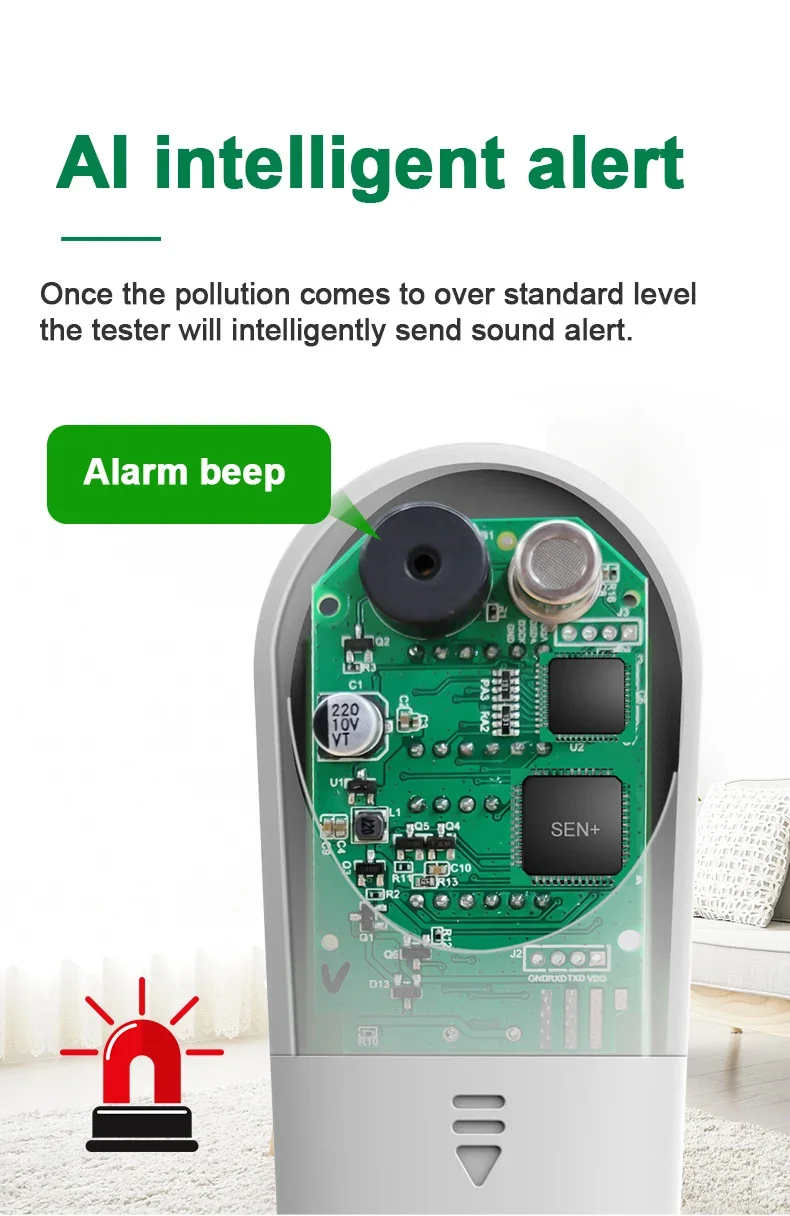 NOYAFA JMS11 Digital Air Quality Monitor Formaldehyde TVOC Meter Portable Sensor