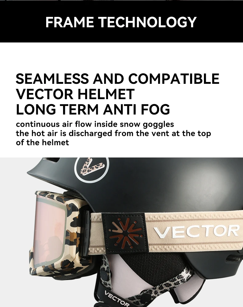 VECTOR Leopard Print Ski Goggles