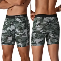 5 pièces ensemble mi-long camouflage coton marque Boxer Shorts pour hommes sous-vêtements respirant mâle caleçons slips Boxershorts glisse culotte 6