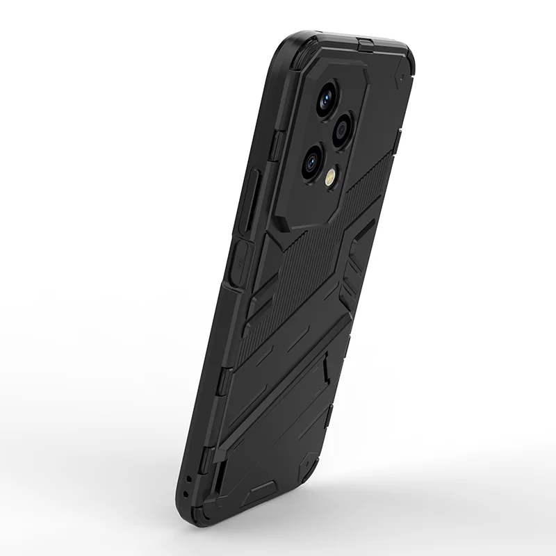 Luxury Shockproof Armor Phone Case with Ring Holder - Soft TPU + Hard PC Bumper Back Cover