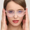 Finished Myopia glasses Transparent White Plastic Frame 2140 Eyewear Diopters 0 -0.5 -1 -1.5 -2 -2.5 -3 -3.5 -4 6