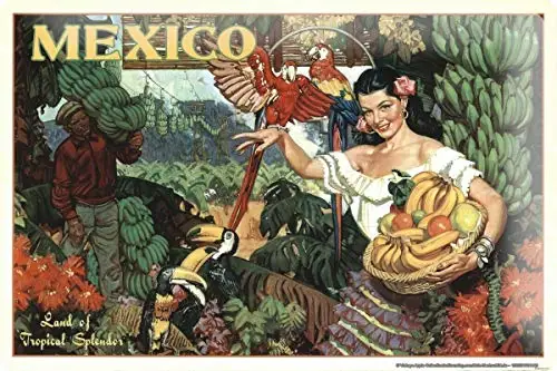 

Globetrotter Postcard Metal Tin Sign Retor Wall Decor Tin Sign 8x12 Inch