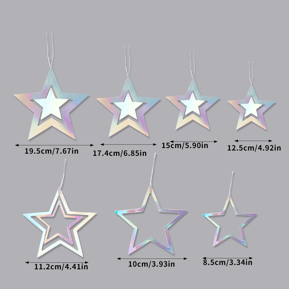 Stars And Moon Garland: Glitter Baby Shower Decor