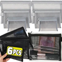1/3pcs Mesh Clear Cosmetic Bags Small Large Black Makeup Bag Portable Travel Toiletry Organizer Case Lipstick Storage Pouch 1