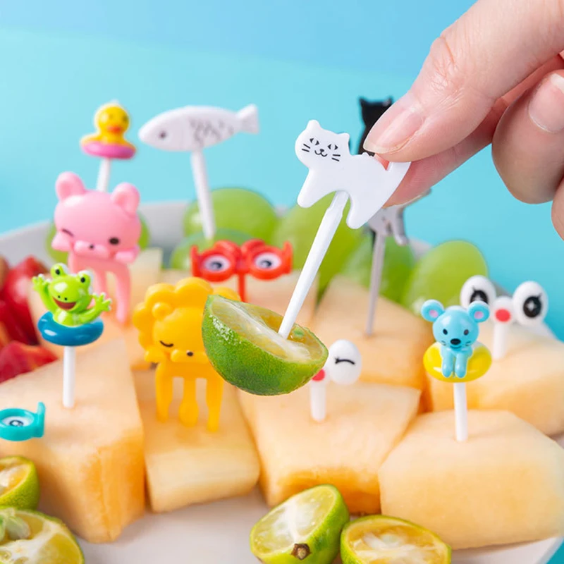 Mini Fruit Forks Toothpick Picks Dessert Snack Decoration