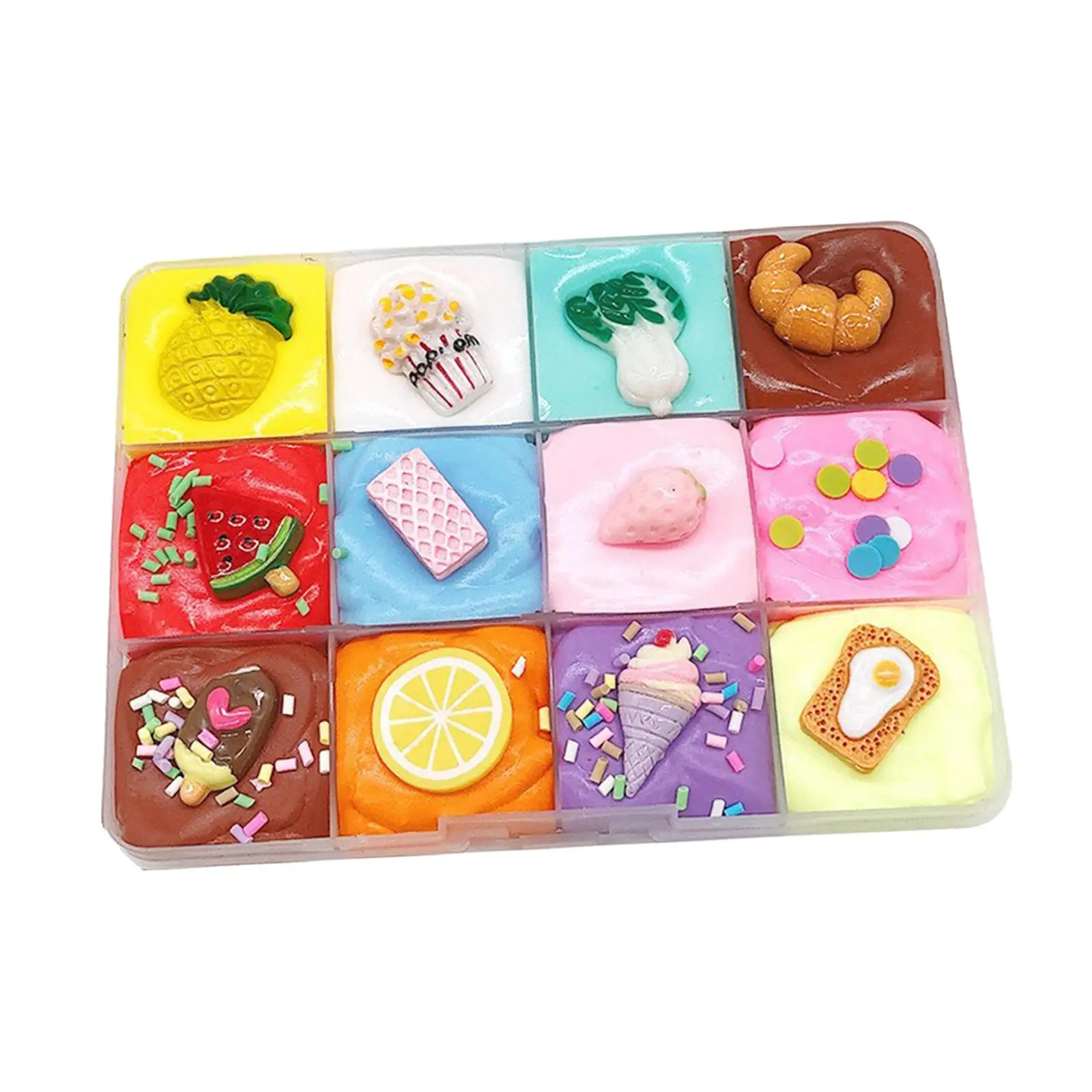 DIY Fluffy Slime Fruit Dish Kit for Kids Adults