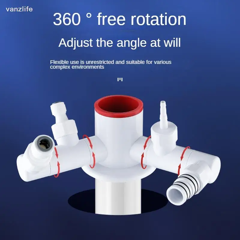 New Kitchen Downcomer Three-Way Drain Pipe Deodorant Water Purifier Dishwasher Four-Way Sink Basin Integrated Drainer
