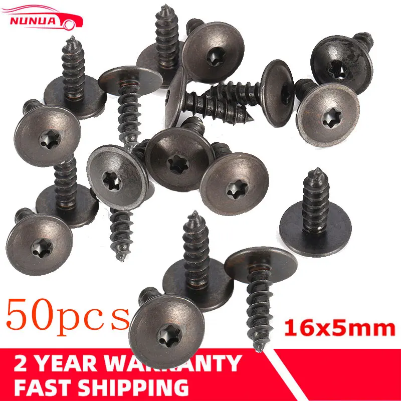 Clips De Fixation Passage De Roue VW - Lot De 10 Vis 5x16mm - Pour Garde-boue Et Pare-chocs