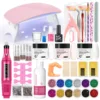 Coscelia Acrylic Nail Kit with 6W Nail Lamp 3PCS 8G Acrylic Powder and 120ML Acrylic Liquid Full Manicure Kit 1